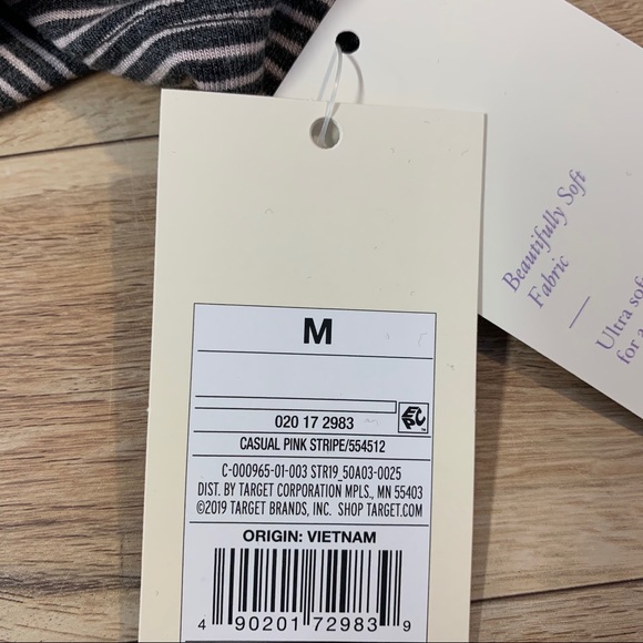 New! Stars Above Casual Pink Stripe Pajama Shirt - Picture 9 of 10